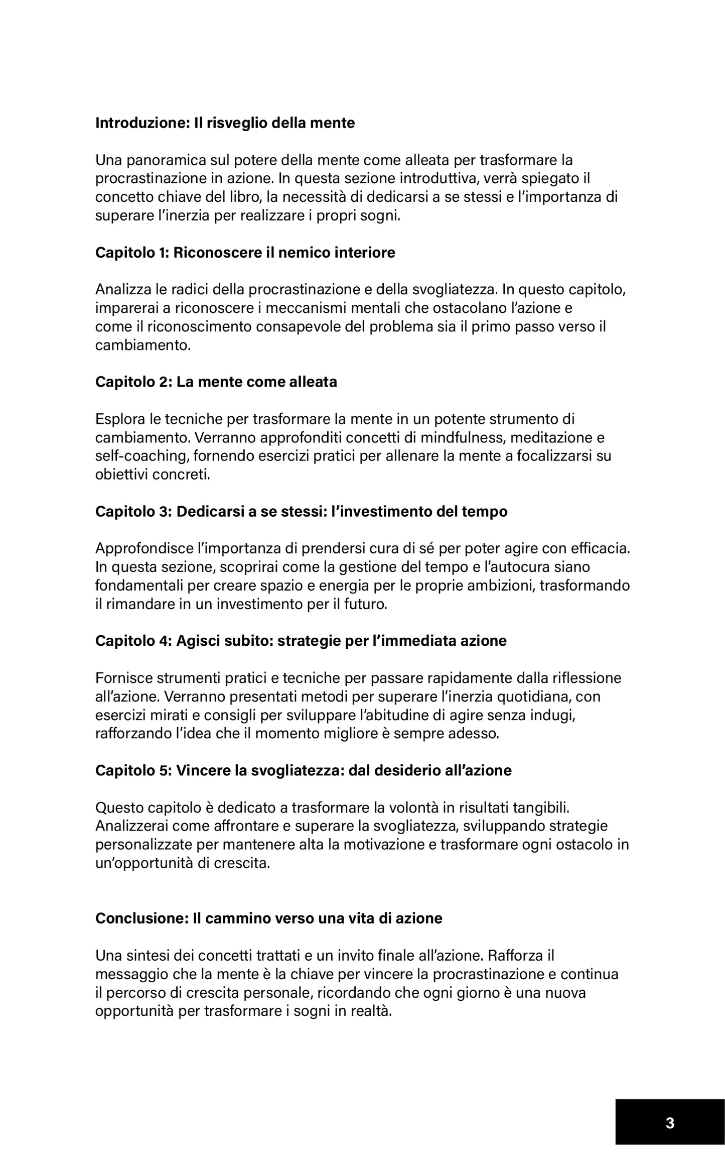 Dalla Procrastinazione all'Azione